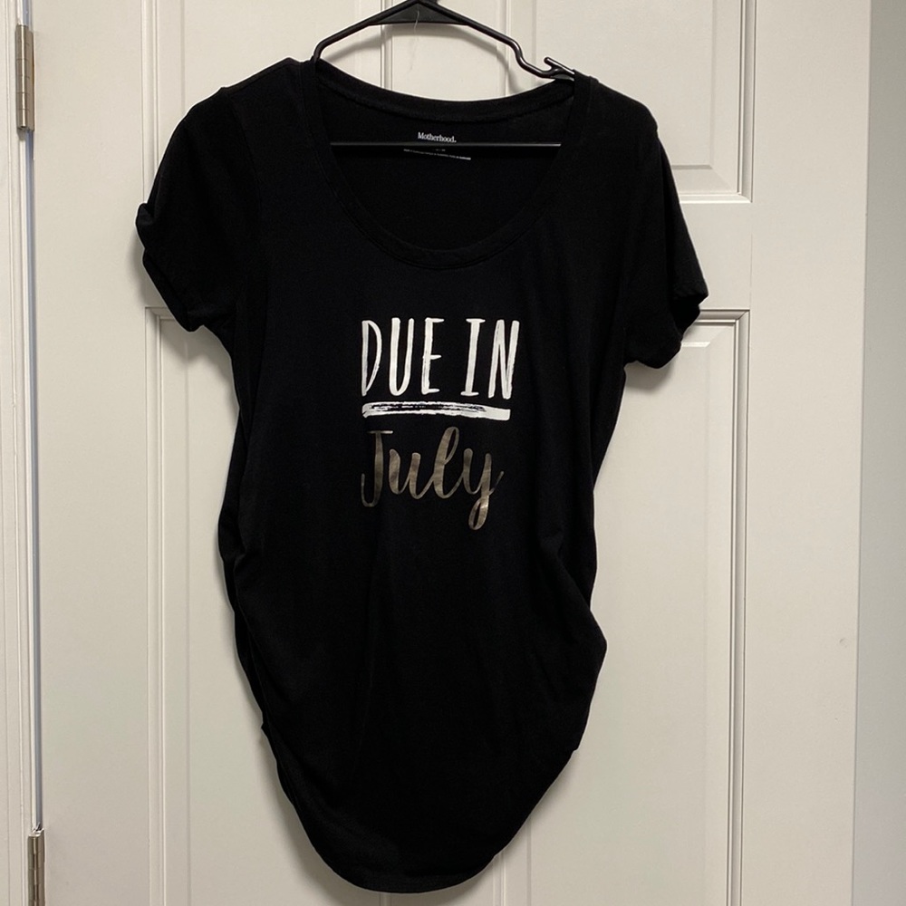 “Due in July” maternity tshirt